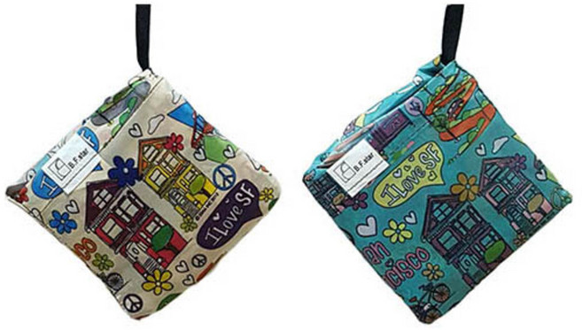 BFstar 접이식 장바구니 겸 휴대용 에코백, NO4, 2개