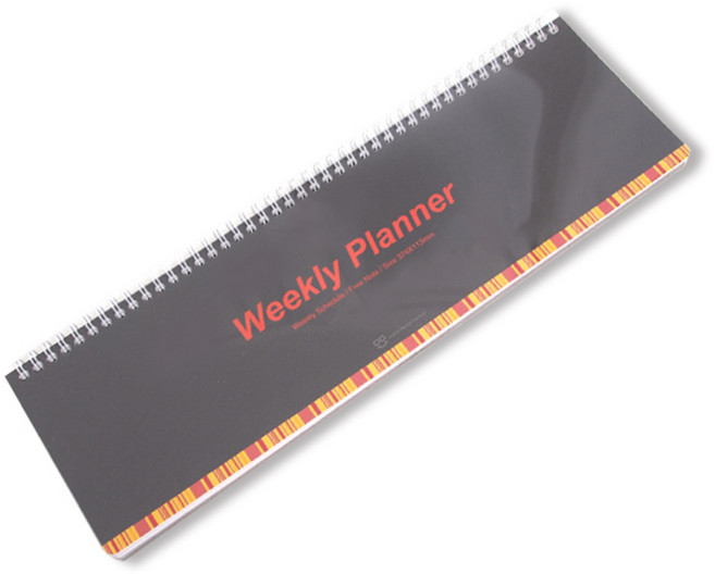 데스크 롱 위클리 플래너, Orange, 1개