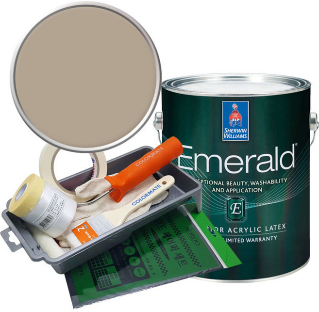 셔윈윌리암스 에메랄드 페인트 세트, SW7507 Stone Lion, 1L, 1개