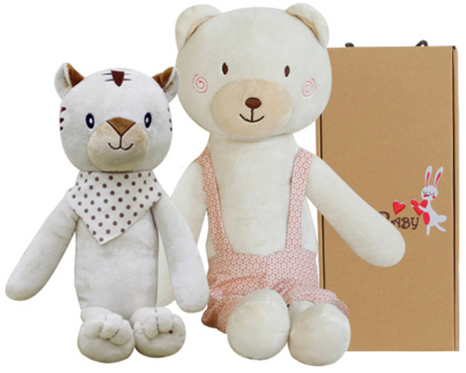 코니베이비 애착인형 아기백호 티티 35 랜덤 발송 + 내친구 베베 55 랜덤 발송 + 선물박스, 1세트