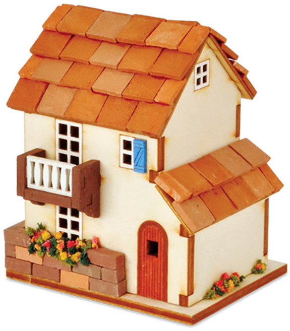 영공방 DIY 태엽 오르골 프로방스 집 만들기, 혼합 색상, 1개