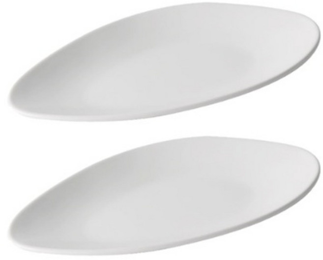 에라토 페블 롱 접시, 화이트, 2개