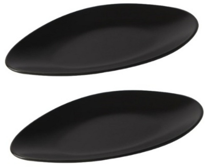 에라토 끌리메 CL 페블 롱디쉬 플레이트 2p, 블랙, 2개
