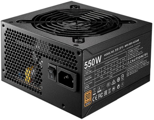 쿨러마스터 MWE BRONZE 550 파워 서플라이, MPX-5501-ACAAB