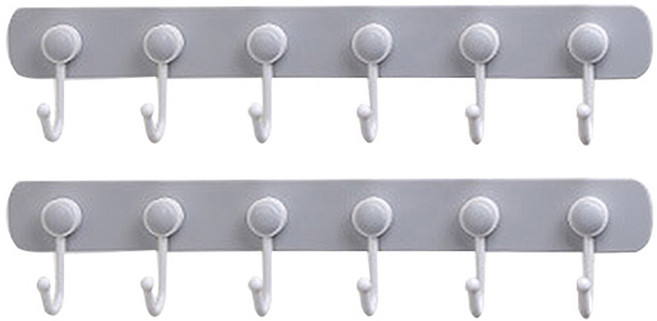 리버그린 깔끔 벽걸이 부착 행거, 그레이, 2개