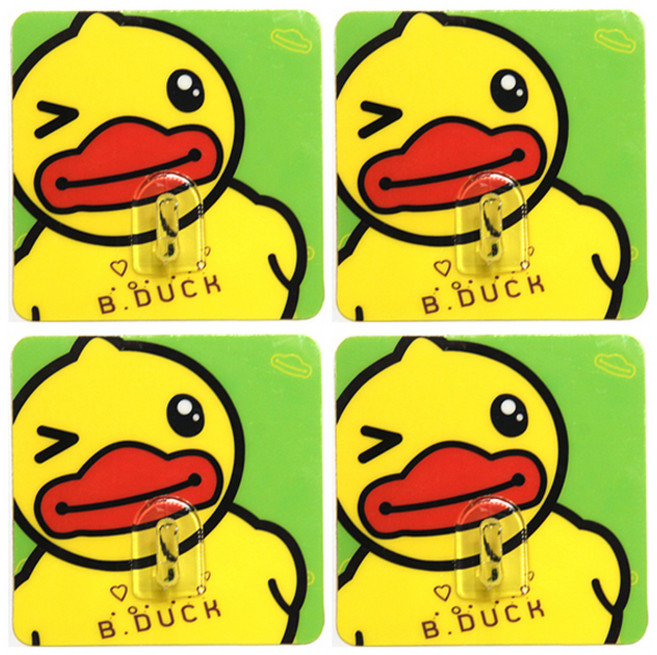 리버그린 귀요미 덕 인테리어 매직 후크, F, 4개입