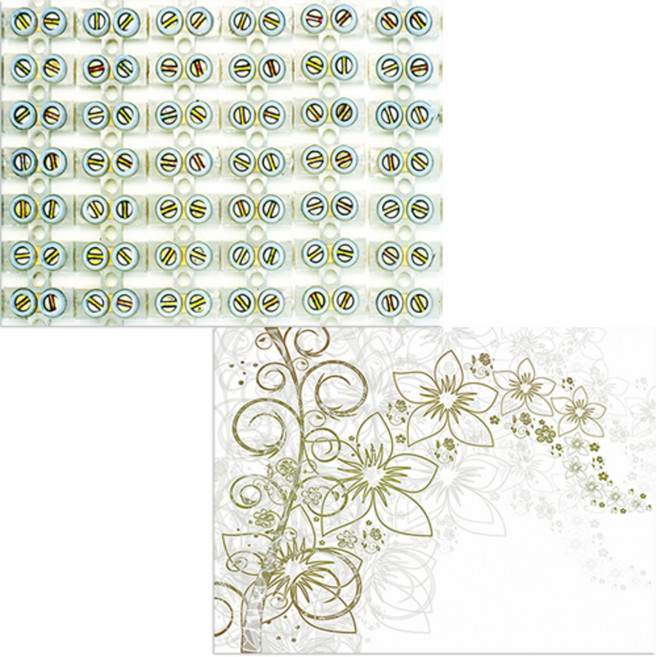 벨라 실리콘 식탁매트 2p 꽃향기 화이트 + 나사, 혼합 색상, 385 x 285 mm