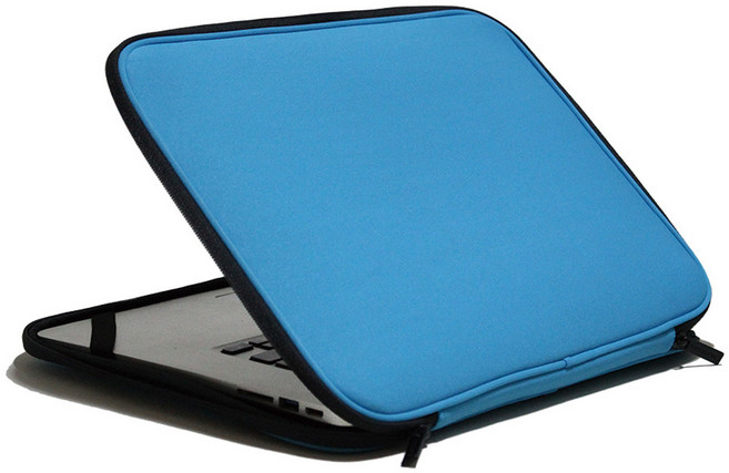 인트존 투톤 지퍼 노트북 파우치 INTC-215X, 스카이 블루, 1개