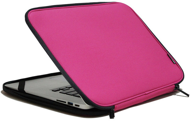 인트존 투톤 지퍼 노트북 파우치 INTC-215X, 체리 핑크, 1개