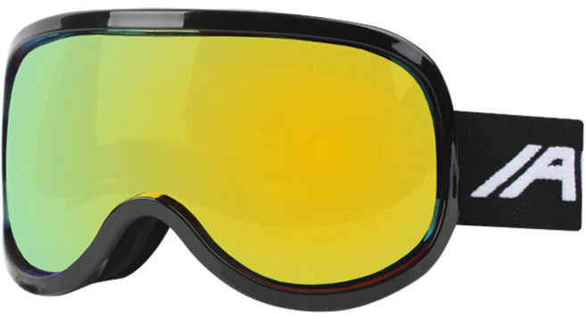 어라이즈 성인용 안경병용 미러 렌즈 스키 보드 고글 AWEA502M, BLACK, 1개