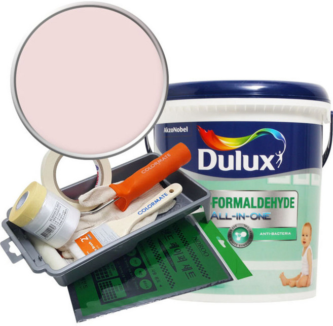 듀럭스 안티 포름알데히드 올인원 페인트 세트, Gentle Puce, 3L