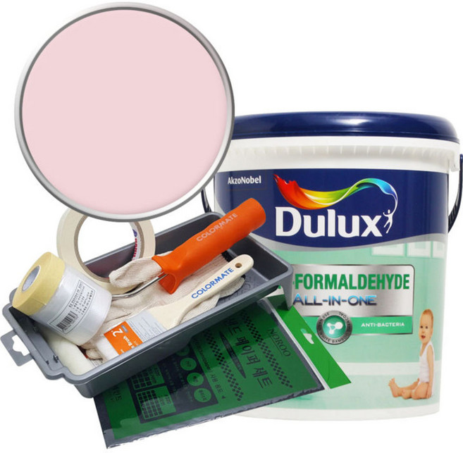 듀럭스 안티 포름알데히드 올인원 페인트 세트, Pink Symphony, 3L
