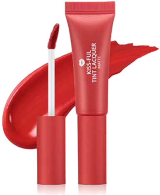 랩코스 키스 풀 립 틴트 라커, RE01 즐거운 레드 키스, 1개, 6g