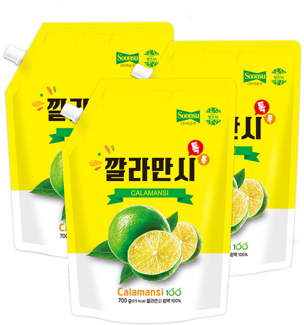 더순수렛츠미 깔라만시 원액, 700g, 3개