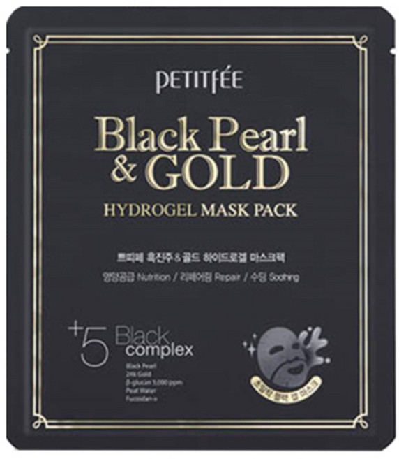쁘띠페 흑진주 & 골드 하이드로겔 마스크팩 32g, 5개입, 1개