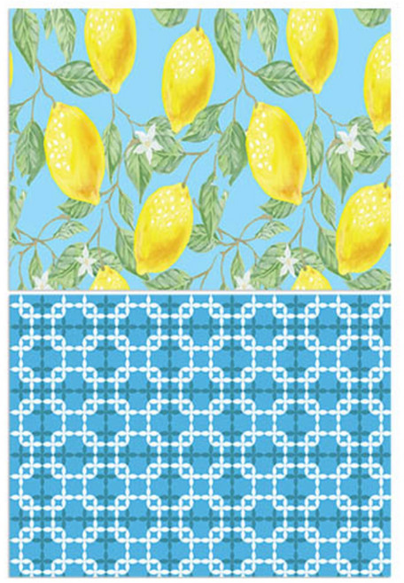 로엠디자인 실리콘 식탁매트 2p 레몬, 픽셀, 385 x 285 mm