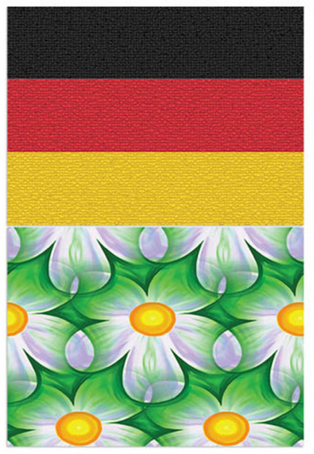 로엠디자인 실리콘 식탁매트 독일국기 + 왕꽃, 혼합 색상, 385 x 285 mm
