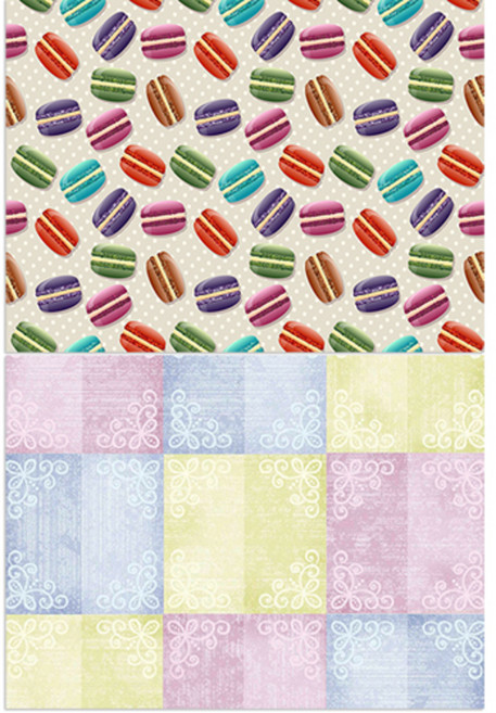 로엠디자인 실리콘 식탁매트 마카롱 + 한국전통, 혼합 색상, 385 x 285 mm