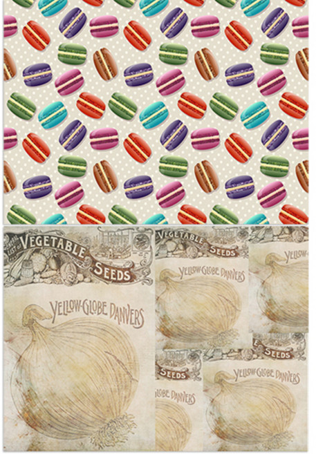 로엠디자인 실리콘 식탁매트 마카롱 + 양파빈티지, 혼합 색상, 385 x 285 mm, 1개