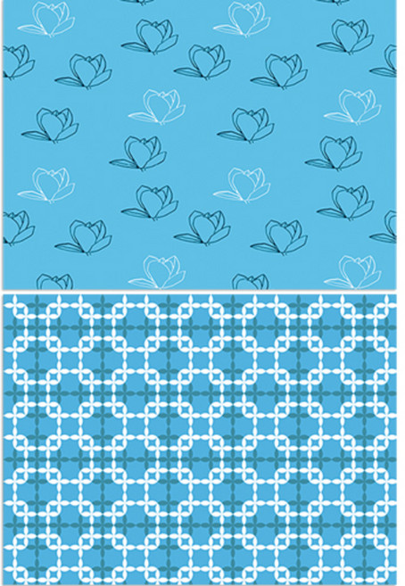 로엠디자인 실리콘 식탁매트 목련3 민트 + 픽셀, 혼합 색상, 385 x 285 mm, 1개