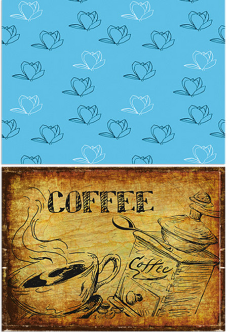 로엠디자인 실리콘 식탁매트, 목련3민트 + 커피, 385 x 285 mm, 2개