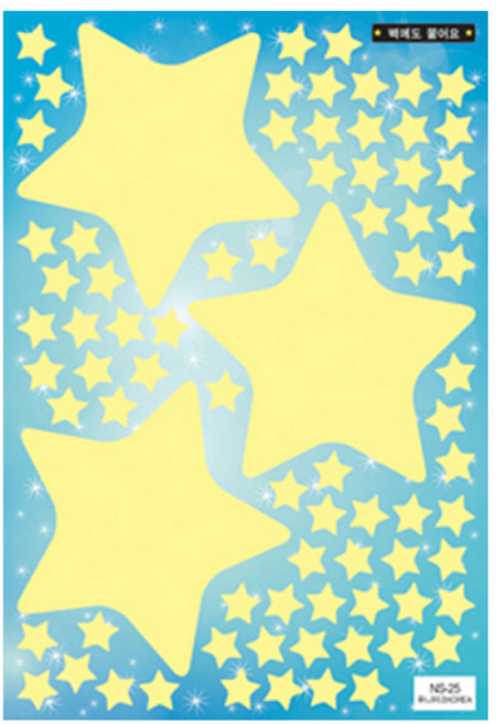 환타스틱스 야광 스티커 NS-25 3p, 별3