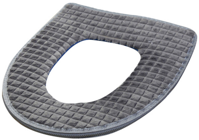 마켓감성 다이아벨벳 변기커버, 회색