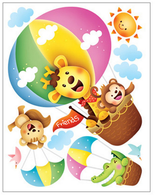 환타스틱스 펀 유니테크 스티커 FDT-843 2p, 열기구놀이