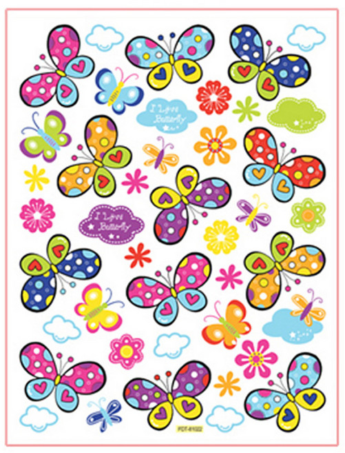환타스틱스 놀이 앤 학습 스티커 FDT-81022 2p, 나비, 235 x 310 mm