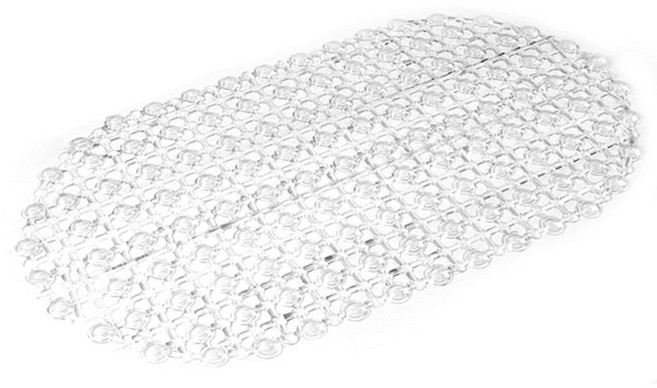 마켓감성 PVC 논슬립 타원 욕실매트 67 x 37 cm, 투명, 1개