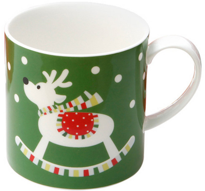 메리 루돌프 머그컵, 그린, 1개