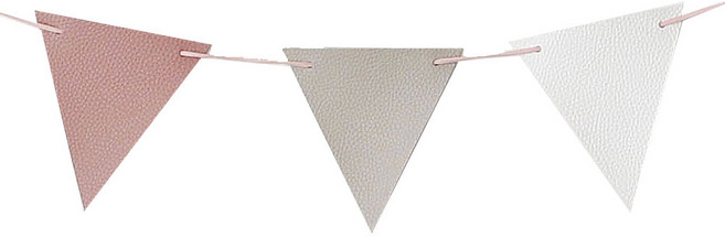 데코토닉 플레인 레더 가랜드, A핑크 + 웜그레이 + 화이트