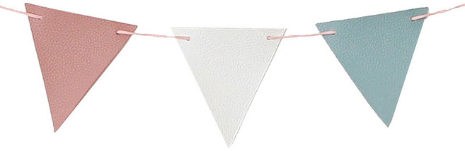 데코토닉 플레인 레더 가랜드, C핑크 + 화이트 + 민트