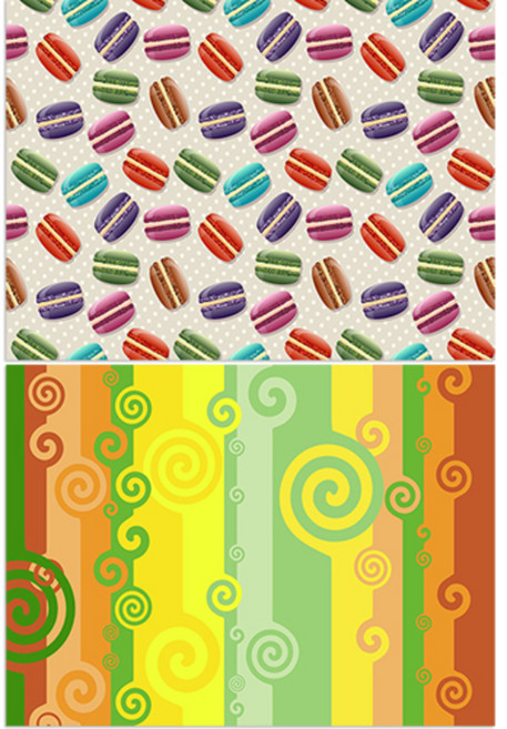 로엠디자인 실리콘 식탁매트 2p 마카롱 + 바람, 마카롱,바람2, 385 x 285 mm