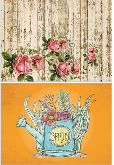 로엠디자인 실리콘 식탁매트 마루 위 장미 + 화분, 8, 385 x 285 mm, 1개