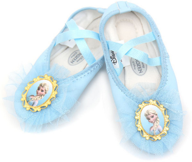 디즈니 여아용 겨울왕국 발레슈즈 코사지