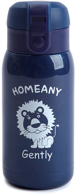 홈애니 원터치 보온보냉병, 네이비, 300ml, 1개