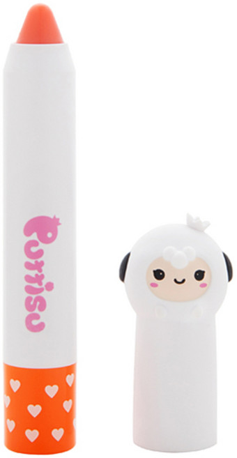 뿌띠슈 버터 립크레용 04 코랄오렌지, 오렌지향, 2.5g, 1개
