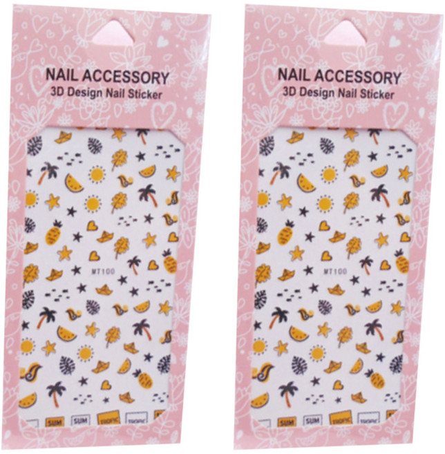 뷰티팝 워터데칼 네일 스티커 C, 12, 2개