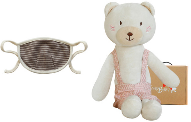 코니베이비 오가닉마스크 + 내친구 베베 애착인형 + 선물박스, 1세트
