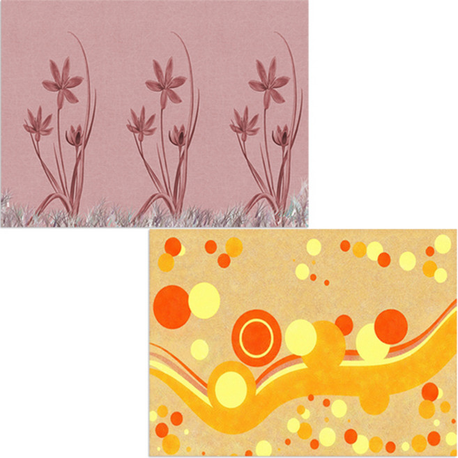 벨라 실리콘 식탁매트 바람 + 꽃, 6, 385 x 285 mm, 1개