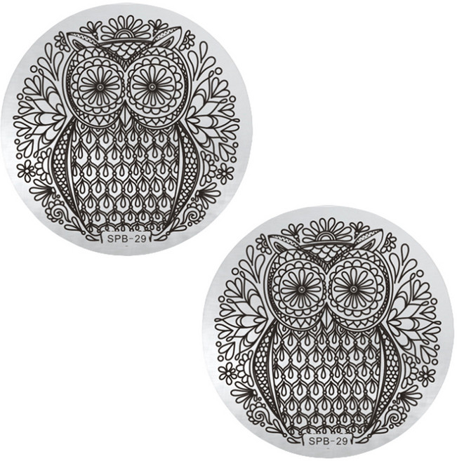 뷰티팝 겨울 에디션 원형 네일 플레이트, 29, 2개