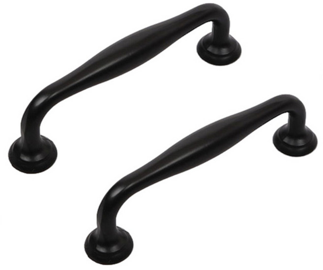 이누데코 스틸 모던 블랙 가구손잡이 96mm, 2개