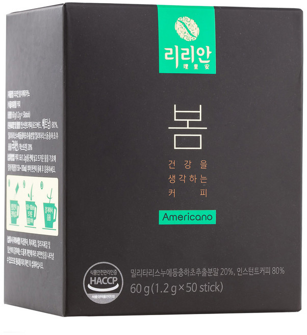 리리안 봄 동충하초 커피믹스 아메리카노, 1.2g, 50개입, 1개