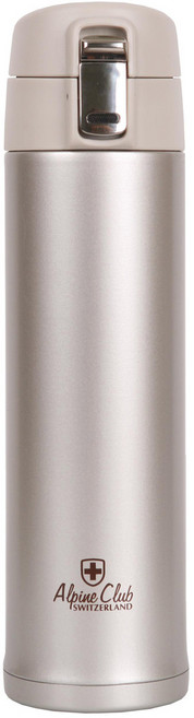 스위스알파인클럽 브라이트 보온보냉 물병, 실버, 450ml, 1개