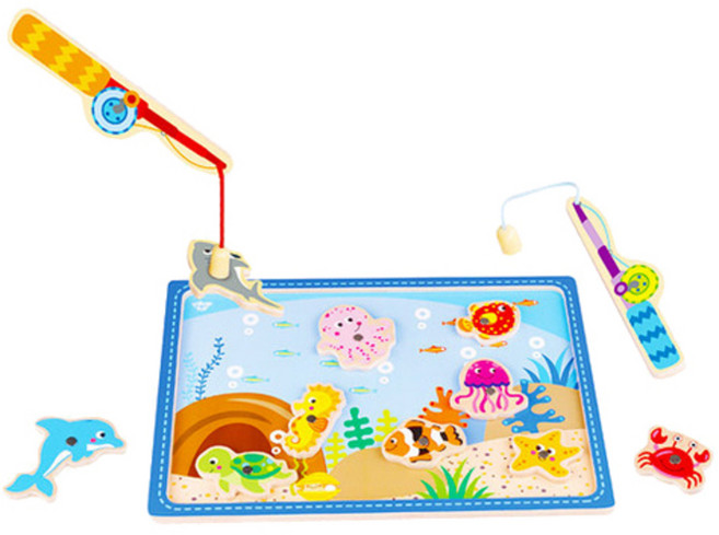 투키토이 자석 낚시 퍼즐, 혼합 색상, 1개