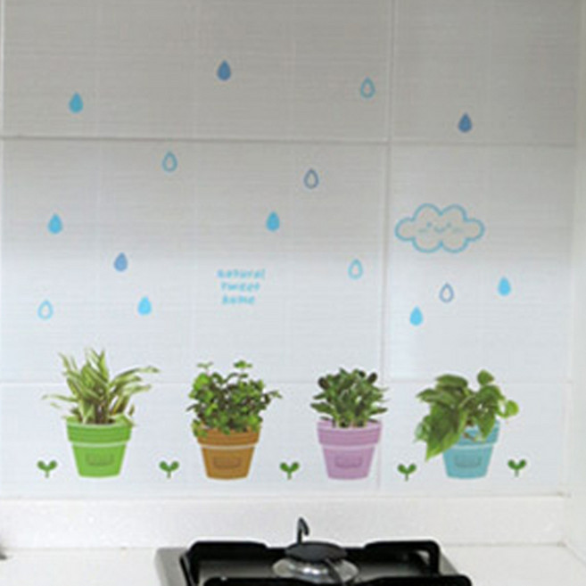 환타스틱스 그래픽 아트S 인테리어 스티커 2장 GDT-9, 새싹화분, 23.5 x 31 cm