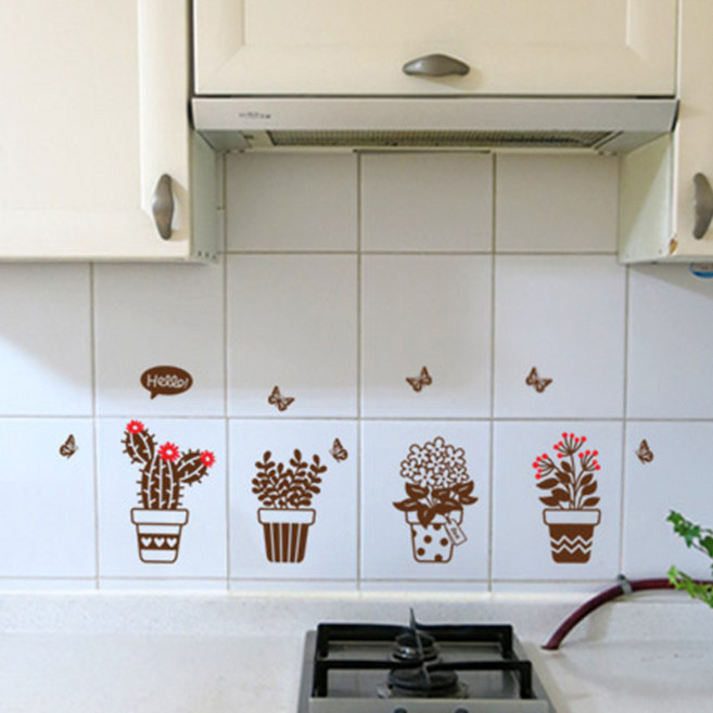 환타스틱스 그래픽 아트S 인테리어 스티커 2장 GDT-9, 헬로우 선인장, 23.5 x 31 cm