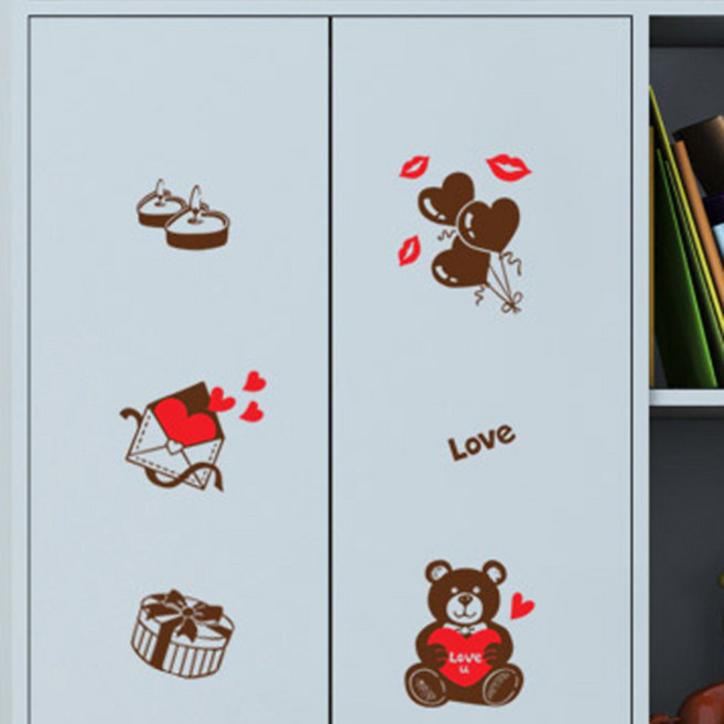 환타스틱스 그래픽 아트S 인테리어 스티커 2장 GDT-9, 프레젠트베어, 23.5 x 31 cm