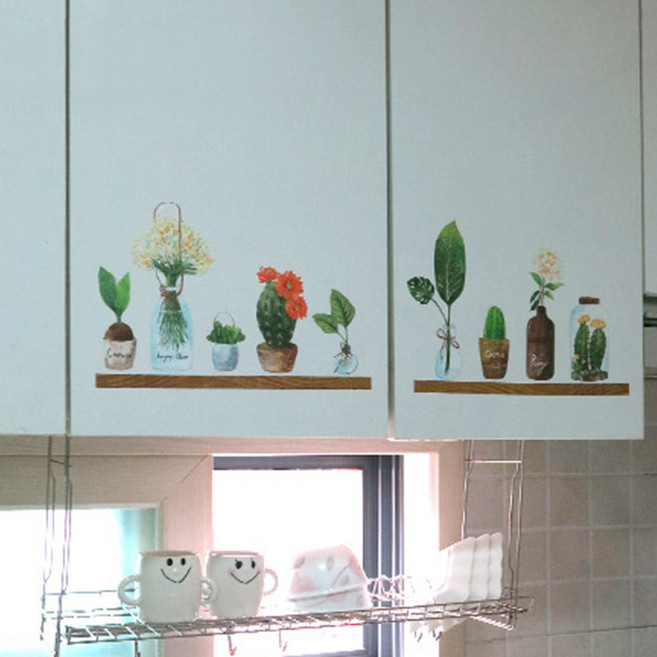 환타스틱스 그래픽 아트S 인테리어 스티커 2장 GDT-9, 초록가든, 23.5 x 31 cm